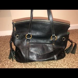 Black leather Dooney and Burke bag!! Like new!